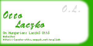 otto laczko business card